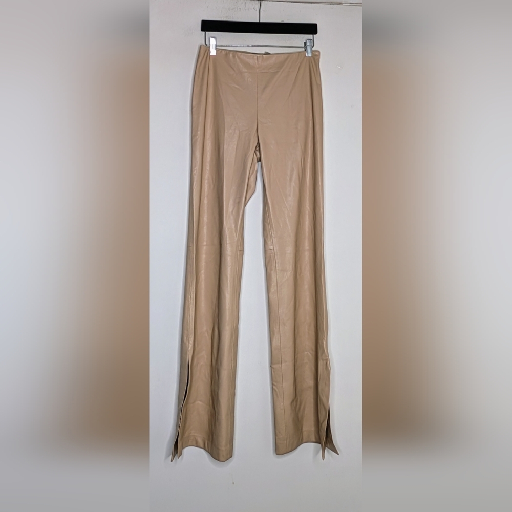 Alice and Olivia Teeny vegan leather side slit pants - Picture 4 of 6